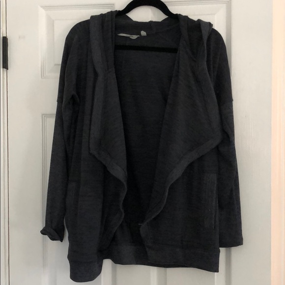 Athleta Sweaters - Athleta drape front hooded cardigan